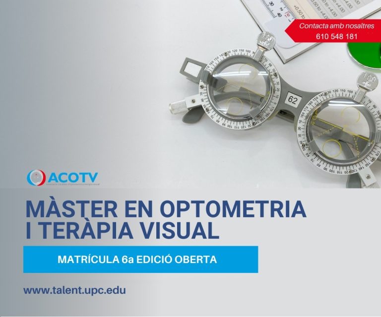 Més informació sobre l'article Impulsa la teva carrera amb el màster en Optometria i Teràpia Visual!
